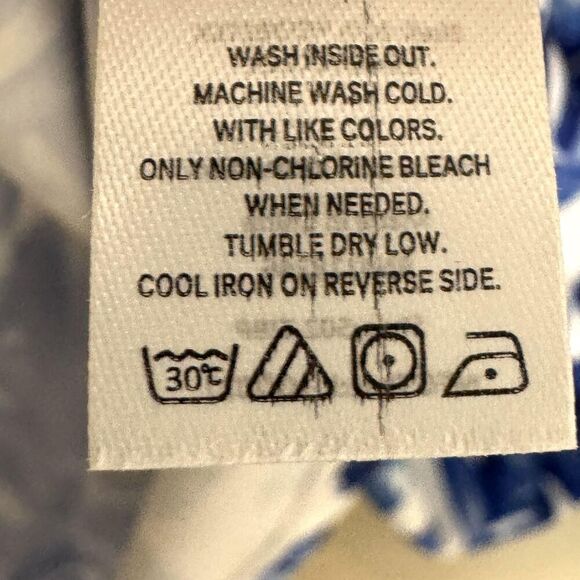 Cabana Life Cover Up Womens Large Blue Palm Print Hooded UPF 50+ Long Sleeve - Picture 11 of 11